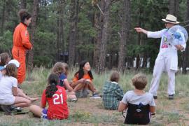 kids learning outdoors