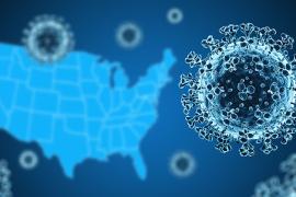 stock photo: Coronavirus with US map