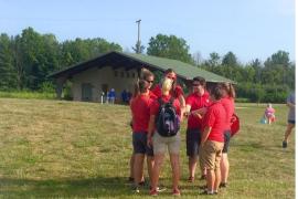 staff huddle